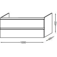 Тумба ореховое дерево 100 см Jacob Delafon Vox EB2025-RA-E16