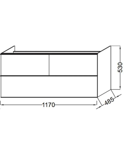 Тумба квебекский дуб 117 см Jacob Delafon Odeon Up EB892-E10