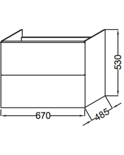 Тумба квебекский дуб 67 см Jacob Delafon Odeon Up EB890-E10