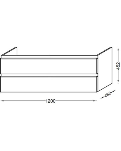 Тумба черное дерево 120 см Jacob Delafon Vox EB2021-RA-E15