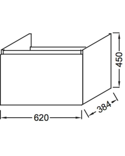 Тумба квебекский дуб 62 см Jacob Delafon Odeon Up EB886-E10