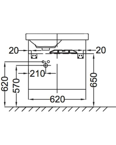 Тумба квебекский дуб 62 см Jacob Delafon Odeon Up EB886-E10