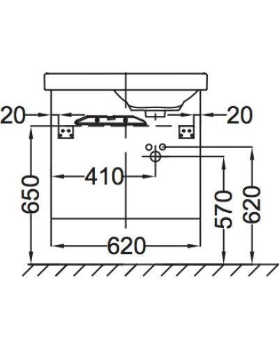Тумба квебекский дуб 62 см Jacob Delafon Odeon Up EB886-E10