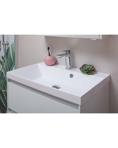 Тумба под раковину Aquanet Гласс 60 196961 подвесная Белая