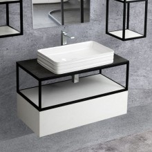 Тумба Cezares Cadro 80 CADRO-80-1C-SO-BG-BLUM подвесная Белый глянец