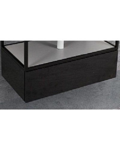 Тумба Cezares Cadro 80 CADRO-80-1C-SO-NR-BLUM подвесная Черная матовая