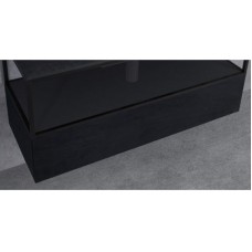 Тумба Cezares Cadro 120 CADRO-120-1C-SO-NR-BLUM подвесная Черная матовая