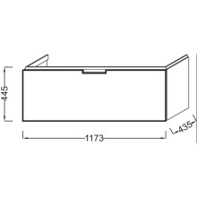 Тумба оливковый глянец 117,3 см Jacob Delafon Reve EB1133-G95