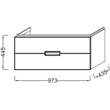 Тумба светло-коричневый глянец 97,3 см Jacob Delafon Reve EB1136-G80