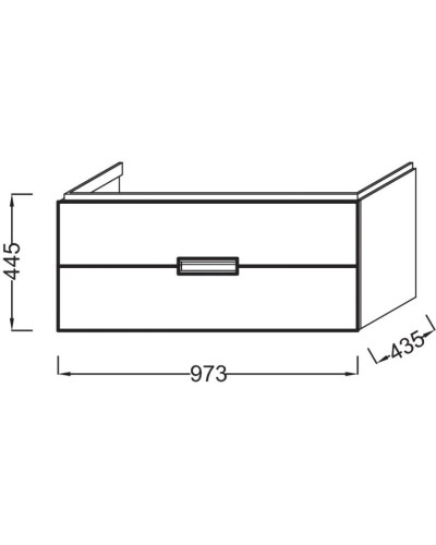 Тумба светло-коричневый глянец 97,3 см Jacob Delafon Reve EB1136-G80