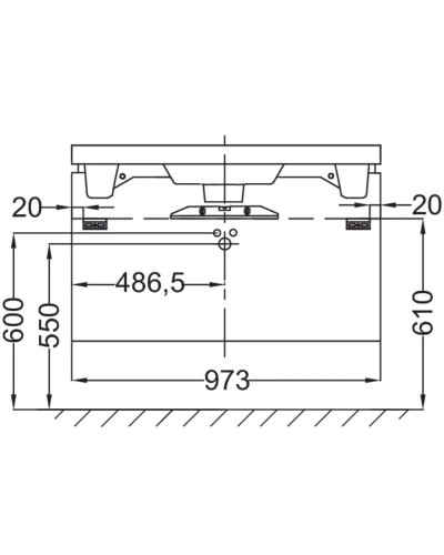 Тумба оливковый глянец 97,3 см Jacob Delafon Reve EB1132-G95