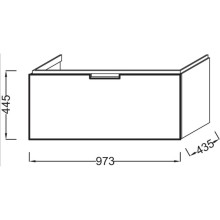 Тумба оливковый глянец 97,3 см Jacob Delafon Reve EB1132-G95