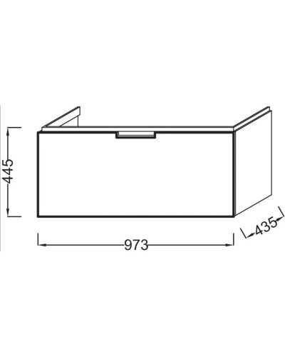 Тумба оливковый глянец 97,3 см Jacob Delafon Reve EB1132-G95