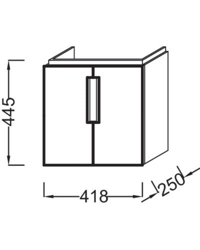 Тумба ледяной зеленый 41,8 см Jacob Delafon Reve EB1138-G77