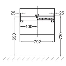 Тумба темно-синий глянец 80 см Jacob Delafon Terrace EB1186-G98