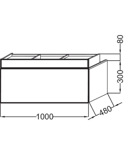 Тумба темно-синий глянец 100 см Jacob Delafon Terrace EB1187-G98