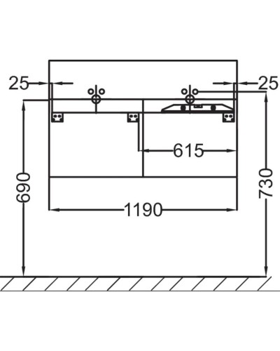 Тумба темно-синий глянец 120 см Jacob Delafon Terrace EB1188-G98