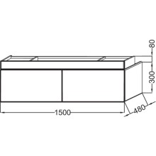 Тумба сливовый 150 см Jacob Delafon Terrace EB1189-F26