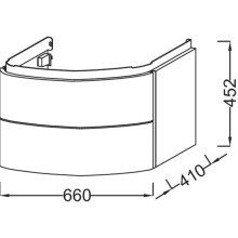 Тумба ледяной коричневый глянец 66 см Jacob Delafon Presquile EB1103-N23