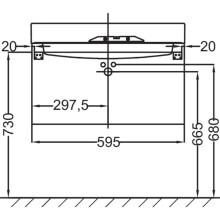 Тумба белый 59,5 см Jacob Delafon Rythmik EB1306-N18