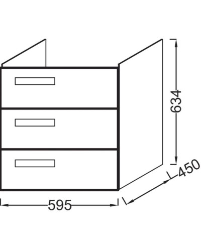 Тумба белый 59,5 см Jacob Delafon Rythmik EB1307-N18
