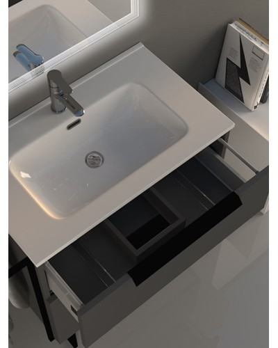 Тумба под раковину Cezares Urban 74 55160 подвесная Grigio opaco без ножки и боковой полки