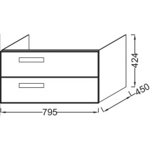 Тумба серый антрацит 79,5 см Jacob Delafon Rythmik EB1303-N14