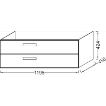 Тумба белый 119,5 см Jacob Delafon Rythmik EB1305-N18