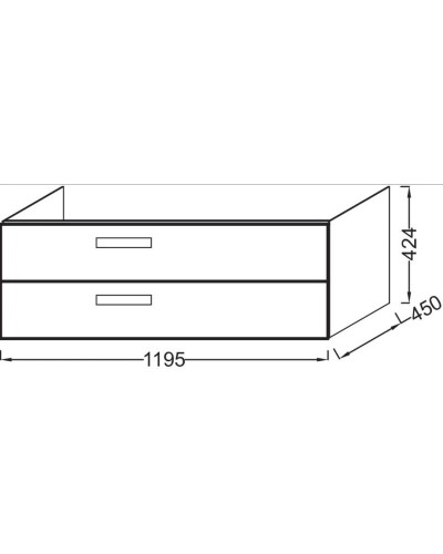 Тумба белый 119,5 см Jacob Delafon Rythmik EB1305-N18