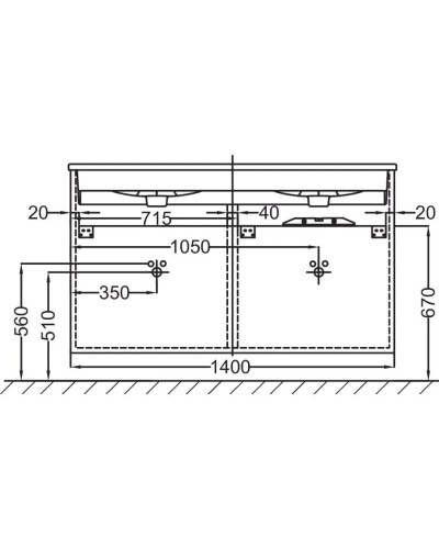Тумба черное дерево 140 см Jacob Delafon Vox EB2020-RA-E15