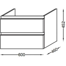 Тумба черное дерево 60 см Jacob Delafon Vox EB2030-RA-E15