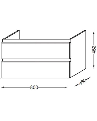 Тумба черное дерево 80 см Jacob Delafon Vox EB2028-RA-E15