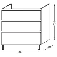Тумба ореховое дерево 80 см Jacob Delafon Vox EB2048-RA-E16