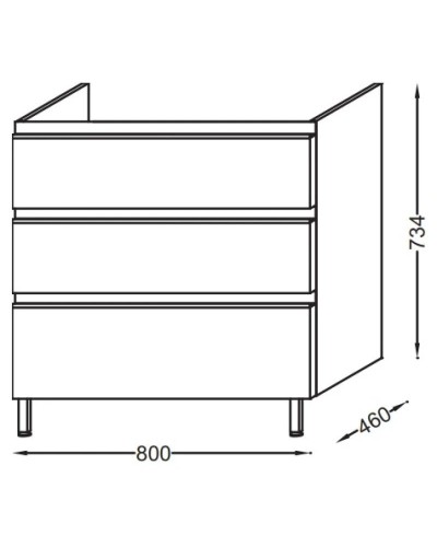 Тумба ореховое дерево 80 см Jacob Delafon Vox EB2048-RA-E16