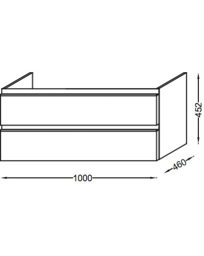 Тумба аквамарин матовый 100 см Jacob Delafon Vox EB2025-RA-M43