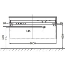 Тумба белый 100 см Jacob Delafon Vox EB2025-RA-N18