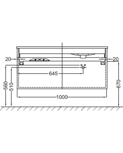 Тумба черное дерево 100 см Jacob Delafon Vox EB2025-RA-E15