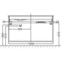 Тумба ореховое дерево 100 см Jacob Delafon Vox EB2046-RA-E16