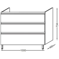 Тумба ореховое дерево 100 см Jacob Delafon Vox EB2046-RA-E16