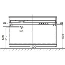 Тумба черное дерево 100 см Jacob Delafon Vox EB2045-RA-E15