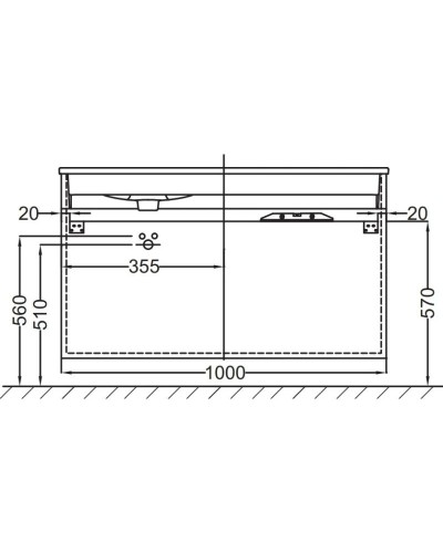 Тумба черное дерево 100 см Jacob Delafon Vox EB2045-RA-E15