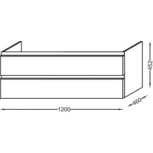 Тумба белый 120 см Jacob Delafon Vox EB2021-RA-N18