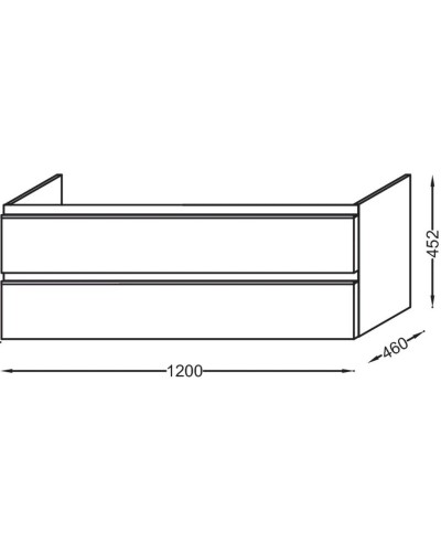 Тумба аквамарин матовый 120 см Jacob Delafon Vox EB2021-RA-M43