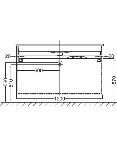 Тумба белый глянец 120 см Jacob Delafon Vox EB2041-RA-G1C
