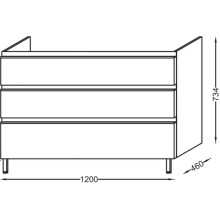 Тумба аквамарин матовый 120 см Jacob Delafon Vox EB2041-RA-M43