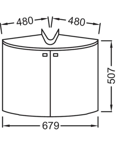 Угловая тумба оливковый матовый 67,9 см Jacob Delafon Odeon Up EB864-M47