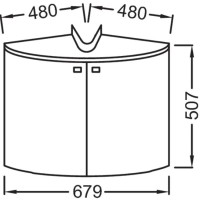 Угловая тумба нежно-розовый матовый 67,9 см Jacob Delafon Odeon Up EB864-M71
