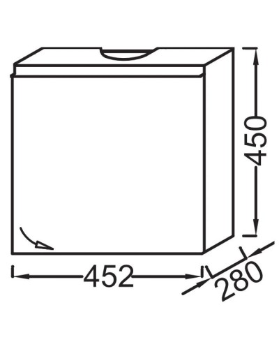 Тумба белый 45,2 см шарниры справа Jacob Delafon Odeon Up EB999D-N18