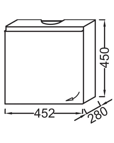 Тумба белый глянец 45,2 см шарниры слева Jacob Delafon Odeon Up EB999G-G1C