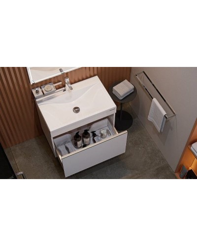 Тумба под раковину Velvex Pulsus 70 tpPUL.70-21 подвесная Белая